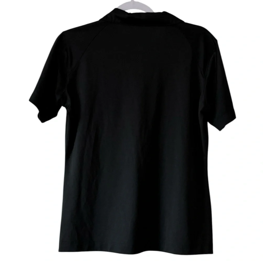 Nike Golf women’s Large Dri-fit short mesh sleeve black polo shirt